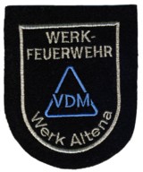 Abzeichen Werkfeuerwehr VDM / Altena