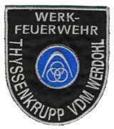 Abzeichen Werkfeuerwehr VDM (ThyssenKrupp) / Werdohl