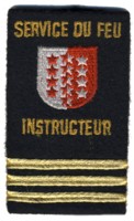 Dienstgradabzeichen Ausbilder im Rang eines Hauptbrandmeisters im Kanton Wallis