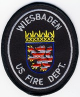 Abzeichen US Fire Department Wiesbaden