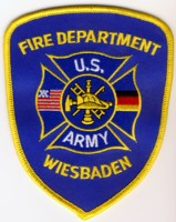 Abzeichen US Fire Department Wiesbaden