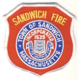 Abzeichen Fire Department Town of Sandwich+