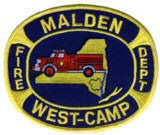 Abzeichen Fire Department Malden / West-Camp