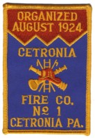 Abzeichen Fire Company No. 1 / Cetronia
