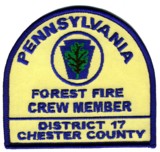 Abzeichen Forest Fire Crew Member Chester County