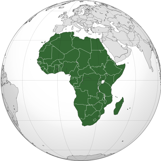 Karte der Afrikanischen Union