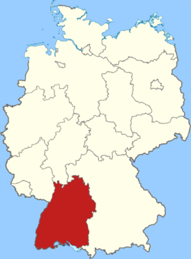 Karte Bundesland Baden-Wrttemberg