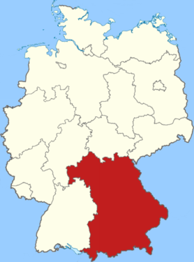 Karte Bundesland Bayern