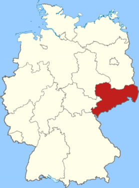 Karte Bundesland Sachsen