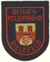 Abzeichen Berufsfeuerwehr Bielefeld in rot