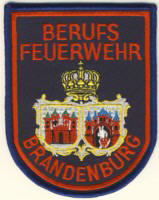 Abzeichen Berufsfeuerwehr Brandenburg in rot