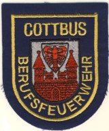 Abzeichen Berufsfeuerwehr Cottbus in gold