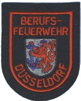 Abzeichen Berufsfeuerwehr Dsseldorf in rot