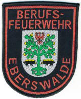 Abzeichen Berufsfeuerwehr Eberswalde in rot