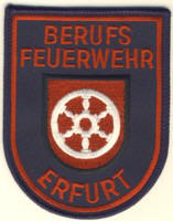 Abzeichen Berufsfeuerwehr Erfurt in rot