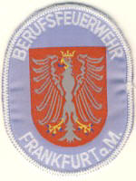 Abzeichen Berufsfeuerwehr Frankfurt am Main in hellblau