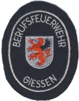 Abzeichen Berufsfeuerwehr Giessen in silber