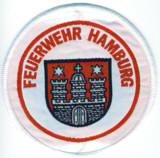 Abzeichen Berufsfeuerwehr Hamburg in weiß