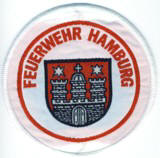 Abzeichen Berufsfeuerwehr Hamburg in wei