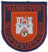 Abzeichen Berufsfeuerwehr Hannover in rot