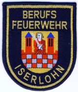 Abzeichen Berufsfeuerwehr Iserlohn in gold