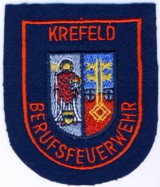 Abzeichen Berufsfeuerwehr Krefeld in rot