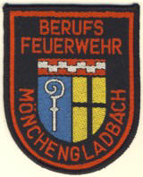 Abzeichen Berufsfeuerwehr Mnchengladbach in rot