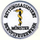 Abzeichen Berufsfeuerwehr Münster in weiß