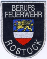 Abzeichen Berufsfeuerwehr Rostock in silber