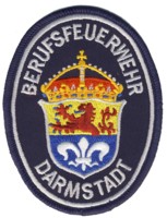 Abzeichen Berufsfeuerwehr Darmstadt in silber