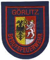 Abzeichen Berufsfeuerwehr Grlitz in rot