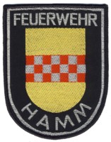 Abzeichen Berufsfeuerwehr Hamm in silber