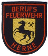 Abzeichen Berufsfeuerwehr Herne in rot