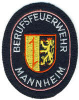 Abzeichen Berufsfeuerwehr Mannheim in rot