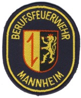 Abzeichen Berufsfeuerwehr Mannhein in gold