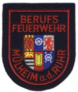 Abzeichen Berufsfeuerwehr Mhlheim an der Ruhr in rot