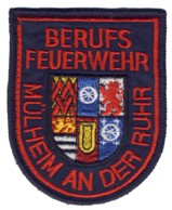 Abzeichen Berufsfeuerwehr Mhlheim an der Ruhr in rot