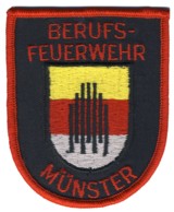 Abzeichen Berufsfeuerwehr Mnster in rot