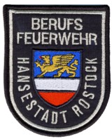 Abzeichen Berufsfeuerwehr Rostock in silber