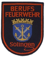 Abzeichen Berufsfeuerwehr Solingen in rot