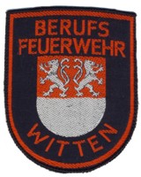 Abzeichen Berufsfeuerwehr Witten in rot