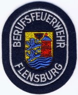 Abzeichen Berufsfeuerwehr Flensburg in silber