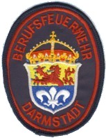 Abzeichen Berufsfeuerwehr Darmstadt in rot