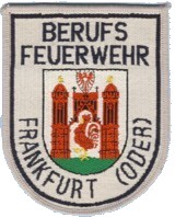 Abzeichen Berufsfeuerwehr Frankfurt an der Oder in weiß