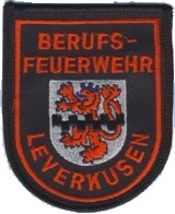 Abzeichen Berufsfeuerwehr Leverkusen in rot