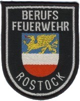 Abzeichen Berufsfeuerwehr Rostock in silber