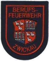 Abzeichen Berufsfeuerwehr Zwickau in rot