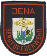 Abzeichen Berufsfeuerwehr Jena in rot