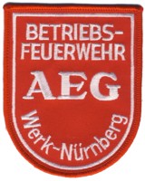 Abzeichen Betriebsfeuerwehr AEG / Werk Nrnberg