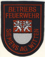 Abzeichen aufgelste Betriebsfeuerwehr Siemens / Witten